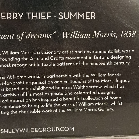 Strawberry Thief Queen Duvet Set Floral Design William Morris - Picture 9 of 16